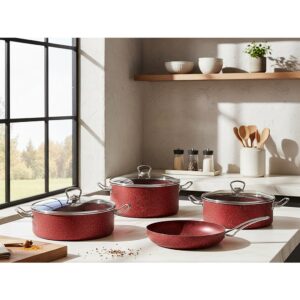 REDLONART 7 PARÇA TAVA & TENCERE SET (Metal Kulp)